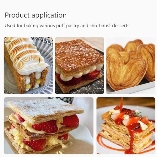 Plaque de cuisson perforée antiadhésive pour pâte feuilletée, feuille, gâteaux - Idéal pour une utilisation au four