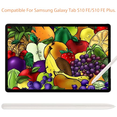 Image of Galaxy Tab S10 FE S Pen for Samsung Galaxy Tab S10 FE Stylus Pen Replacement + Free 5 Tips for Samsung Galaxy Tab S10 FE Plus Stylus Pen (White)