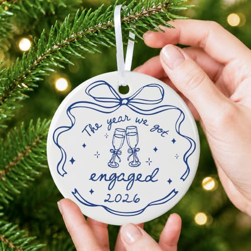 Engagement Gifts for Couples - Engaged Ornament, Fiance Gift, Bride Decor - Image 5