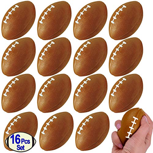 Anapoliz Mini Foam Footballs 16 Pcs Pack 3.25â€ Inch Party Favor