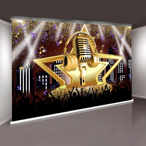 Fondo Fiesta Karaoke Estrella 7x5ft miniatura 3