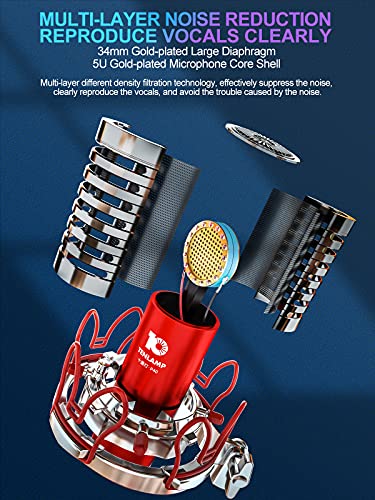 Tenlamp Studio Microphone Bundle, Professional Large Diaphragm Xlr Cardioid Condenser Mic & G3 Audio Interface With Mixer And Sound Card Sound Board For Pc Broadcast Live Streaming Recording Podcast #TOP2