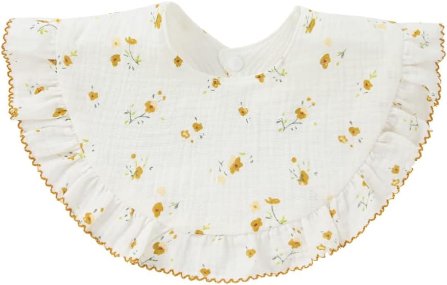 Nishine 4 pcs Unisex Baby Muslin Bandana Drool Bibs 360 Degree Rotatable Cotton Teething Feeding Drooling Bibs for Boy Girl - Image 4