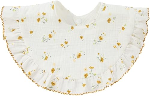 Miniatura 4 de Nishine 4 piezas Baberos unisex para bebé de muselina tipo bandana, baberos giratorios 360 grados de algodón para dentición, alimentación y babeo