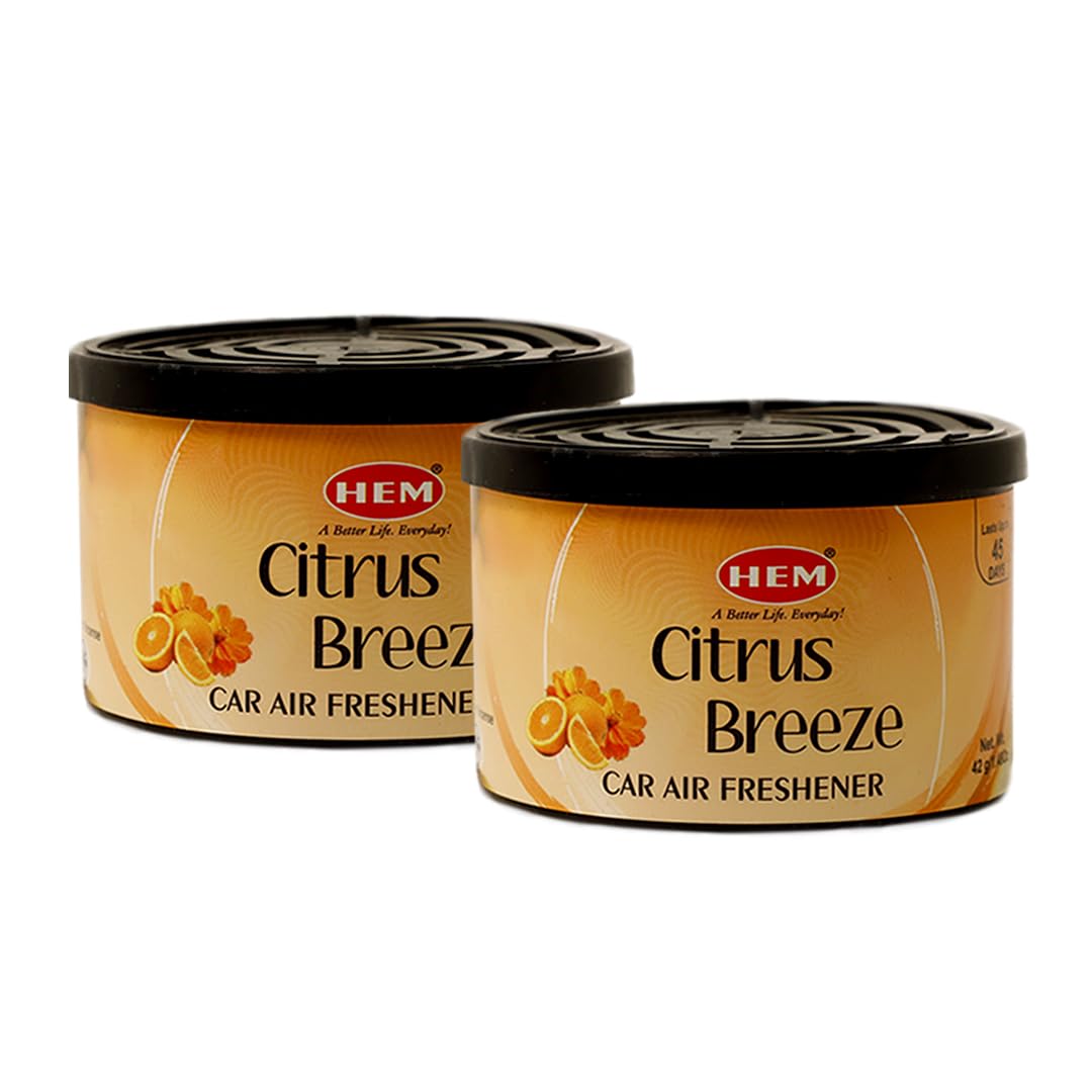 Hem Citrus Breeze Car Air Freshener - 42g (Pack of 2) | Natural Car Perfume | Refreshing & Lasting Fragrance | Easy to Use... - Review, Price and Buying Guide
