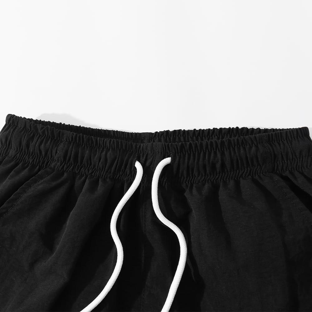 Spring&Gege Boys Nylon Shorts Quick Dry Lightweight Beach Sports Shorts Pull-On Elastic Waist Drawstring - Image 3