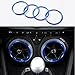 4pcs Blue Air Conditioning Air Outlet Vent Cover Ring Decor Sticker For Chevrolet Camaro 2017+