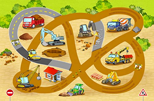 Kinder-Bau-Spielteppich 99 x 150 cm, rutschfeste Kindermatte für Autos, Kindertagesstätten, Vorschule, Spielzimmer, Spielteppich, Kinderzimmer, Kinderzimmer, Spielzimmer, Kinder Cover