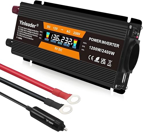 Convertisseur 12V 220V 1200W Yinleader pour voiture et camping