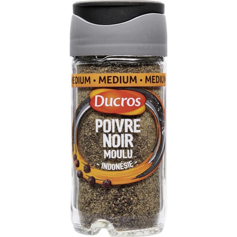 Ducros - Pimienta negra molida (40 g, 3 unidades)