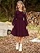 GRACE KARIN Girls Winter Dress Red Christmas Kids Fall Sweater Long Sleeve Back to School Dresses Size 7