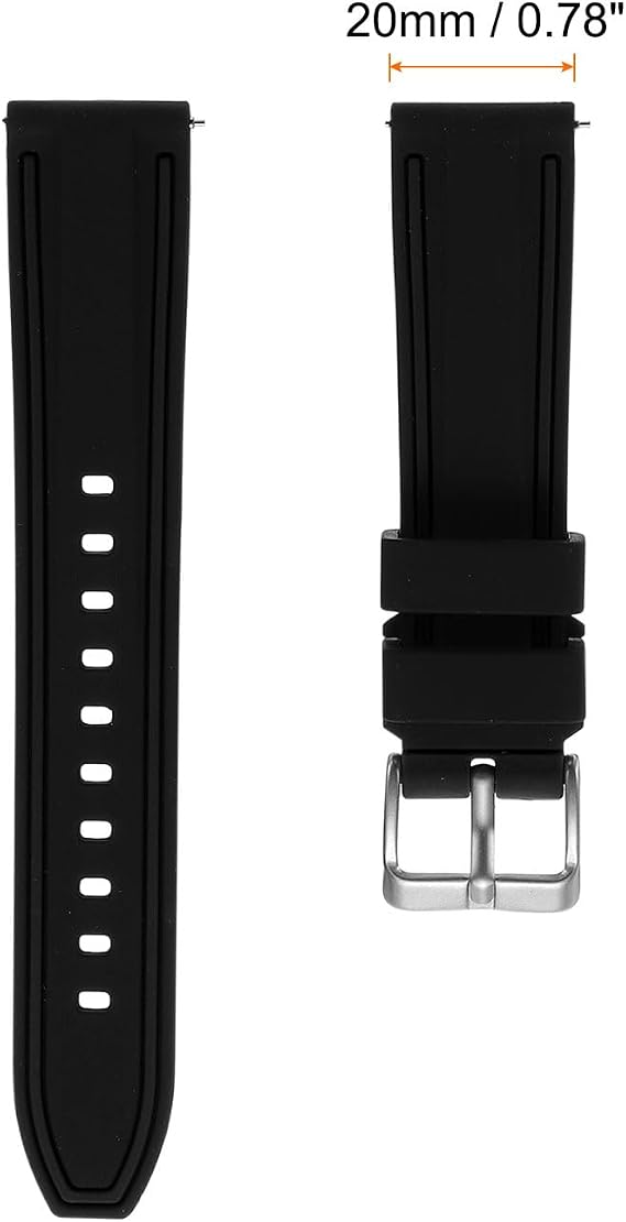 sourcing map Silicone Watch Bands Width Soft Quick Release Rubber Watch Bands for Men