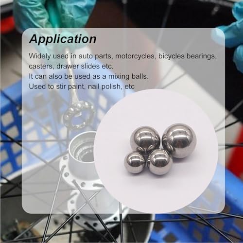 Image of weideer 620pcs Bicycle Bearing Balls Metal Mixing Balls Assortment Kit 1 /4 inch , 7 /32 inch, 3 /16 inch, 5 /32 inch , 1 /8 inch, 3 /32 inch. Precision Steel Balls K-168-620-GE