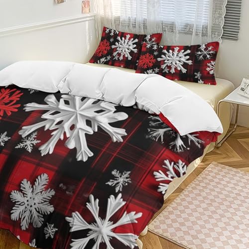 Juego de ropa de cama de Navidad antialérgico de microfibra transpirable 3