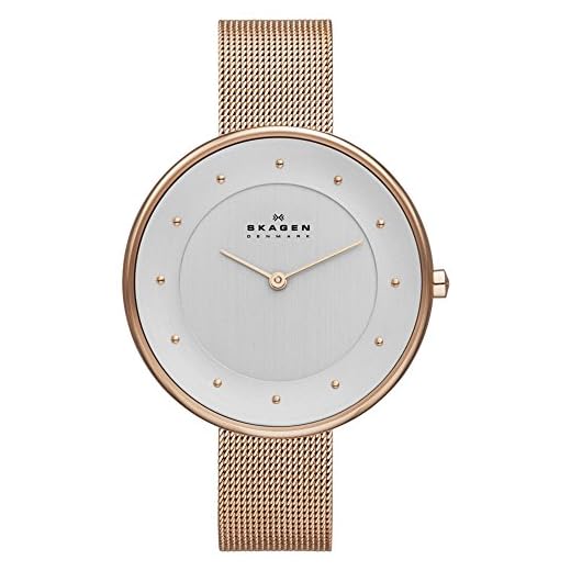 Skagen Dam Gitte stål-mesh klocka Armband standard size Rosa guld