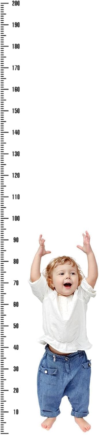 ORBITORA Kids Growth Chart Wall Sticker- Height Measurement Wall Decal for Nursery & Bedroom - Removable & Waterproof(Up to 200cm) 1