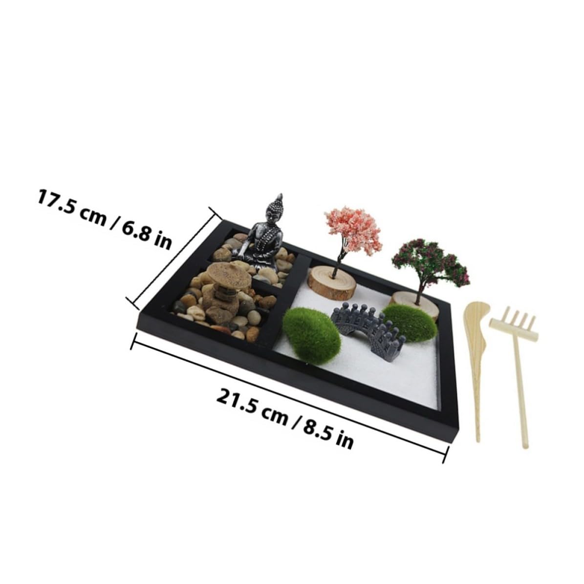 Adorno de Arenero de Jardín Zen, Mesa Oficina, Tablero Negro