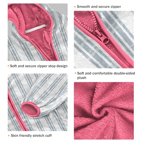 GuoChe Seamless Vertical Stripes Texture Boy Hooded Fleece Jacket3