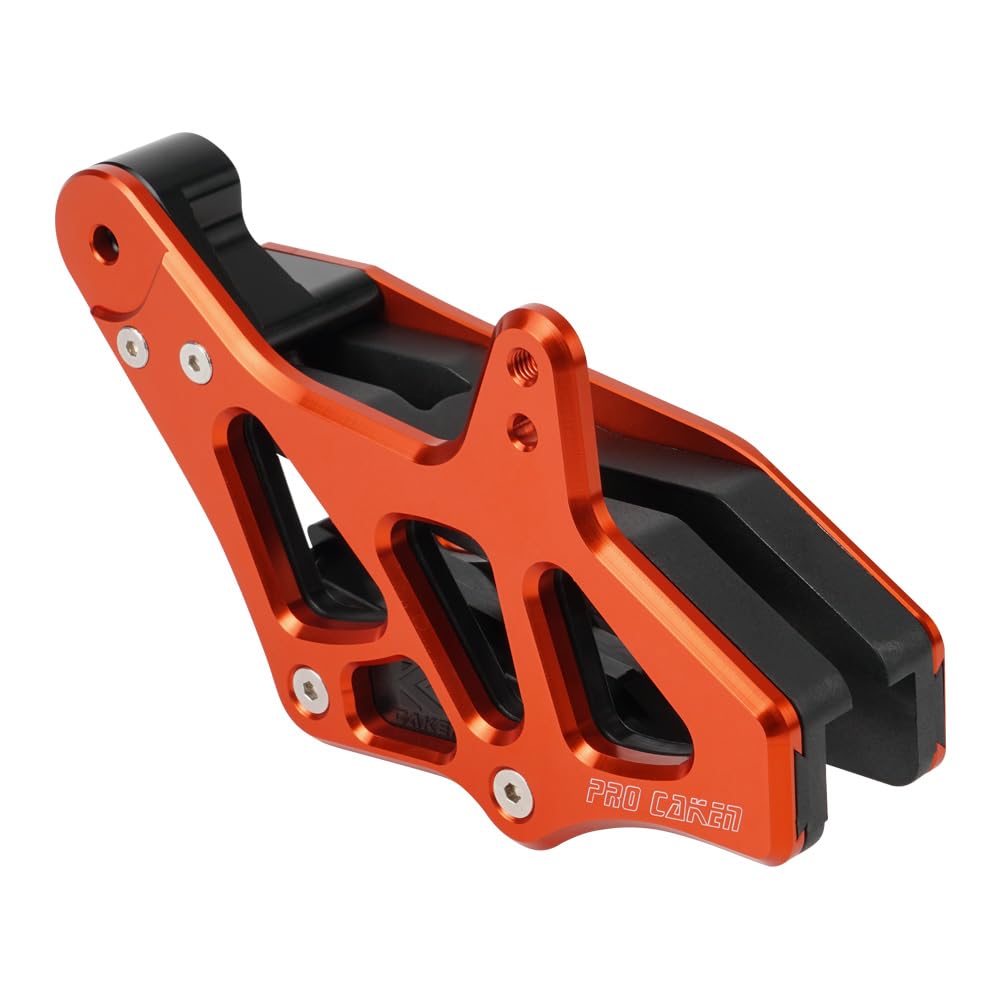 NICECNC Orange Protège Guide-chaîne Motocross Compatible with 125-530 SX/SXF/XC/XCF/EXC/EXCF/XCW/TPI/SD/6D 2008-23,85 SX 2018-2019,690 Enduro R/ABS 2010-2015,690 SMC/R/ABS 2010-2014,See Fitment