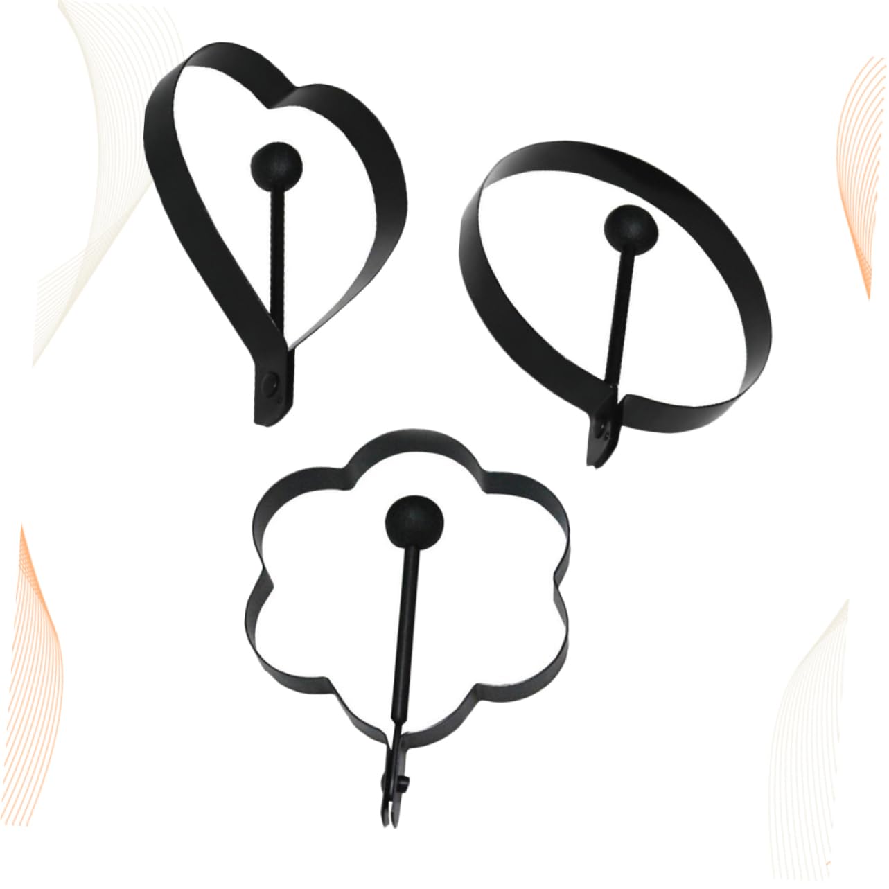 CONGARTENO 3pcs Stainless Steel Nonstick and Pancake Maker Creative Shapes Plum Round Heart for Easy Breakfast Cooking and Kitchen Gadgets