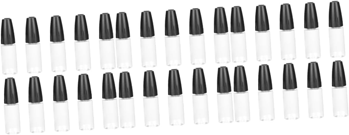 Unomor 3sets Small Needle Bottle Fine Tip 10ml Applicator Squeeze Bottle Plastic Sealed Cap Easy to Dispense 10pcs*3