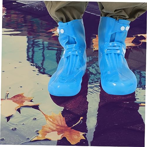 Luxshiny par de cubiertas impermeables para zapatos, protectores antideslizantes de PVC para uso al aire libre, para hombres y mujeres miniatura 5