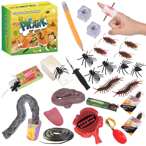 ALLROAD Prank Kit Pranks for Kids Adults | Joke Box-Ultimate Gift Set 30 Ultimate Practical Jokes and Pranks for Kids | Prank Toys Pack Set Box for Gifts - image 1