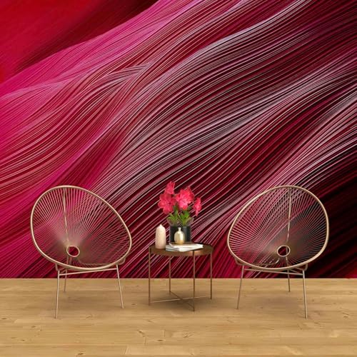 Tzxztt Tonos Rojos Y Rosas Papel Pintado 3D Póster Restaurante Dormitorio Salón Sofá TV Pared Decorativa-400cm×280cm