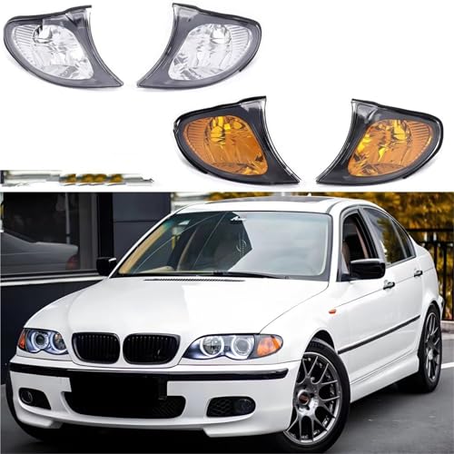 Clignotant rétroviseur argenté avec feu d'angle étanche pour BMW Série 3 E46 2002-2005