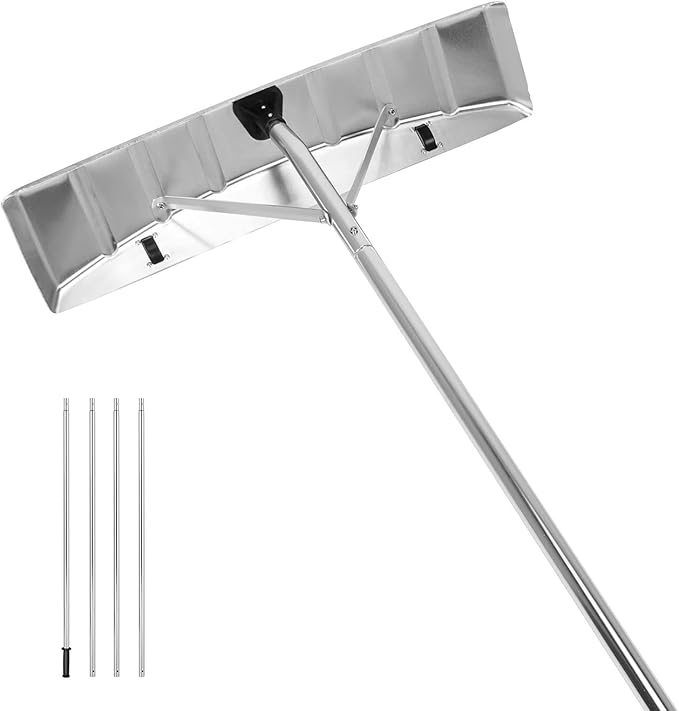 Roof Snow Rake 420FT Extendable Aluminum Snow Rake 5