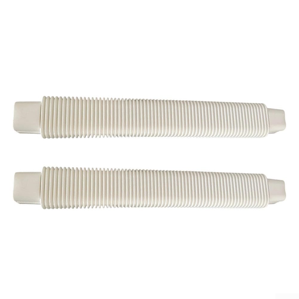 Conector de canal de cable flexible de 75 x 65 mm, cubierta de PVC blanco para tubería de CA, conducto decorativo con fijación de tornillo (2 unidades) (manguera flexible)
