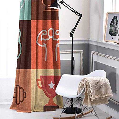 DRAGON VINES Decorative Curtains for Living Room Gym Crossfit Trainings Achievement Victory Strength Determination Dont Quit Phrase Thermal Insulated Blackout Curtains W96 x L84