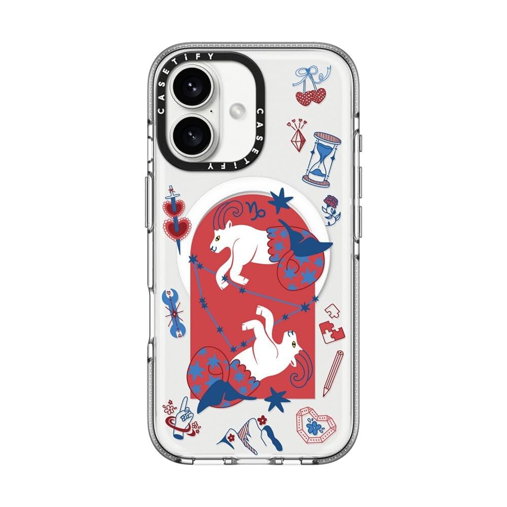 CASETiFY Clear iPhone 16 Case [Not Yellowing / 6.6 ft. 3X Military Grade Drop Protection/Compatible with Magsafe] - Capricorn - Clear