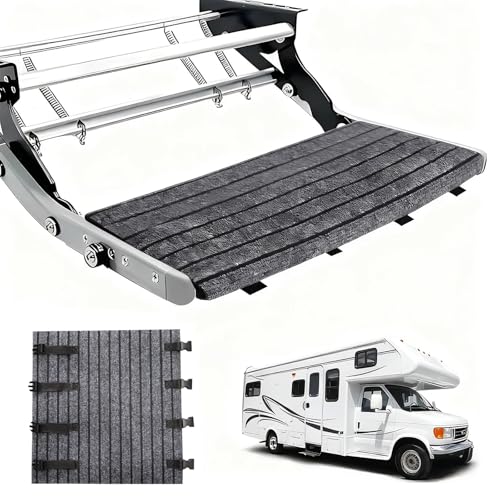 Vastsea Tapis Camping-Car marchepied, Tapis Camping Fermeture Boucle, Camping-Car Tapis antidérapant, pour Marchepied de Caravane et de Camping-Car.