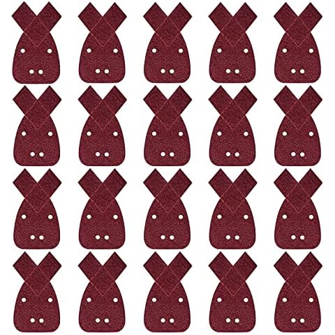 Sanding Sheet Set 20 Pieces Bunny Ears Shaped Sander Paper Grit Size 60/80/120/240 Sander Pads 4 Holes Sanding Pads Detail Sander Pads Sand Papers Sanding Sheets Accessories for Sanders (60 grit) Cover
