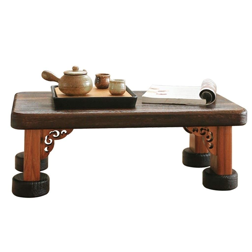 Table basse tatami style japonais bois massif table de thé balcon petit café bas