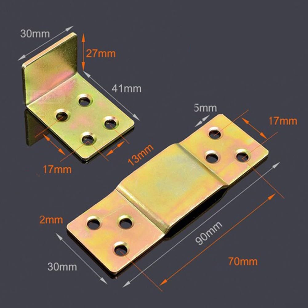 4 Set Di Staffe Per Binario Letto Senza Mortasa Connettore Di Fissaggio