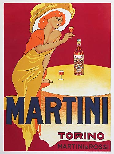 Affiche sur toile encadrée Martini portrait européen d'art par Dudovich