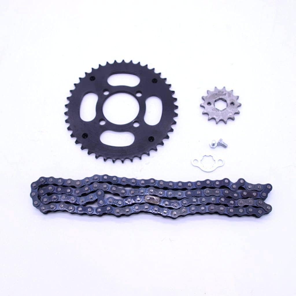 Motorcycle Chaine Sprocket Kit,14T rear chainring & 428-41T 50MM Rear Sprocket with 428-104L chain for Mini Pocket Quad Dirt Bike ATV
