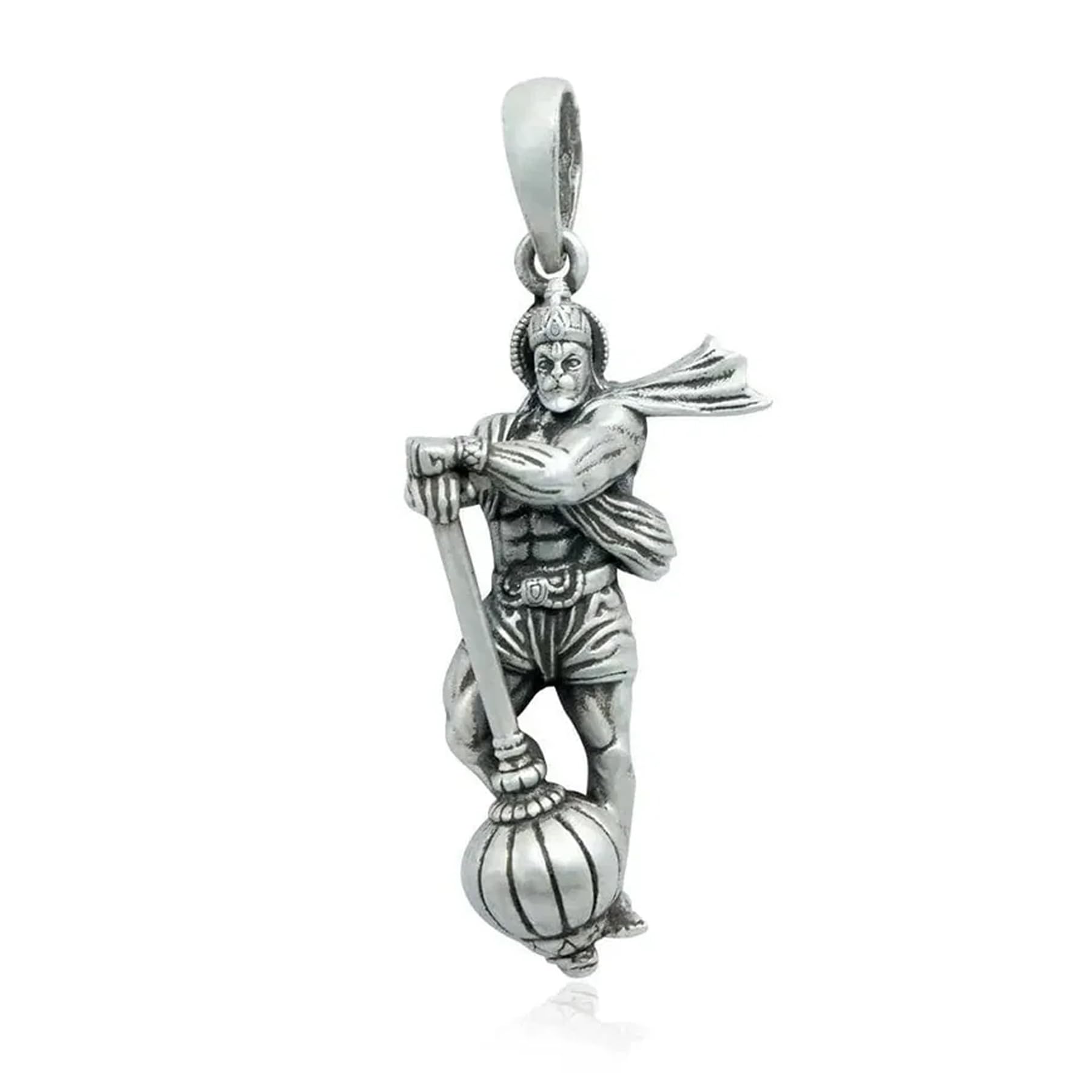 925% Sterling Silver Hanuman Ji Pendant Finish for timeless elegance, BIS Hallmarked for guaranteed silver purity Craftsmanship: 100% Handcrafted by skilled Indian artisans.-image-46