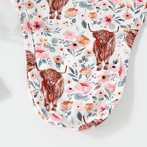 Image of AMAWMW Newborn Baby Boys Girls Cartoon Sleeper Gown Long Sleeve Mountain Nightgown Hat Outfits