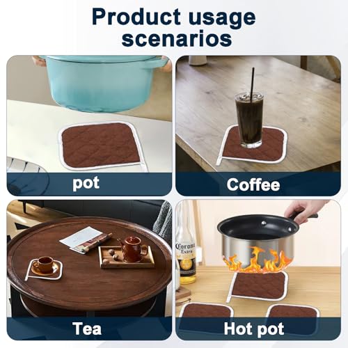 4 PCS Pot Holder, Pot Holders Heat Resistant Cotton Oven Cloth Hot Pads Potholders for Kitchen, Camping, BBQ & Microwave (Red) - Cosy Home Interiors 4 PCS Pot Holder, Pot Holders Heat Resistant Cotton Oven Cloth Hot Pads Potholders for Kitchen, Camping, BBQ & Microwave (Red) - Image 4