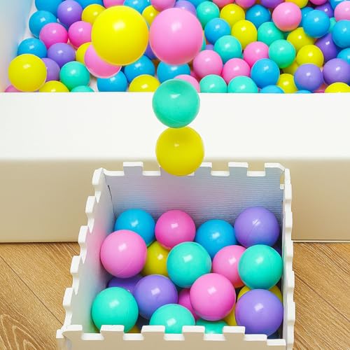 LittleTom Ab Null: 100 Bunte Bälle für Bällebad Baby Spielbälle 6cm - Indoor Outdoor Spielzeug für Spielzelt Spieltunnel Kinder Plastikbälle Klein - Babyspielzeug Bällchenbad für Babys
