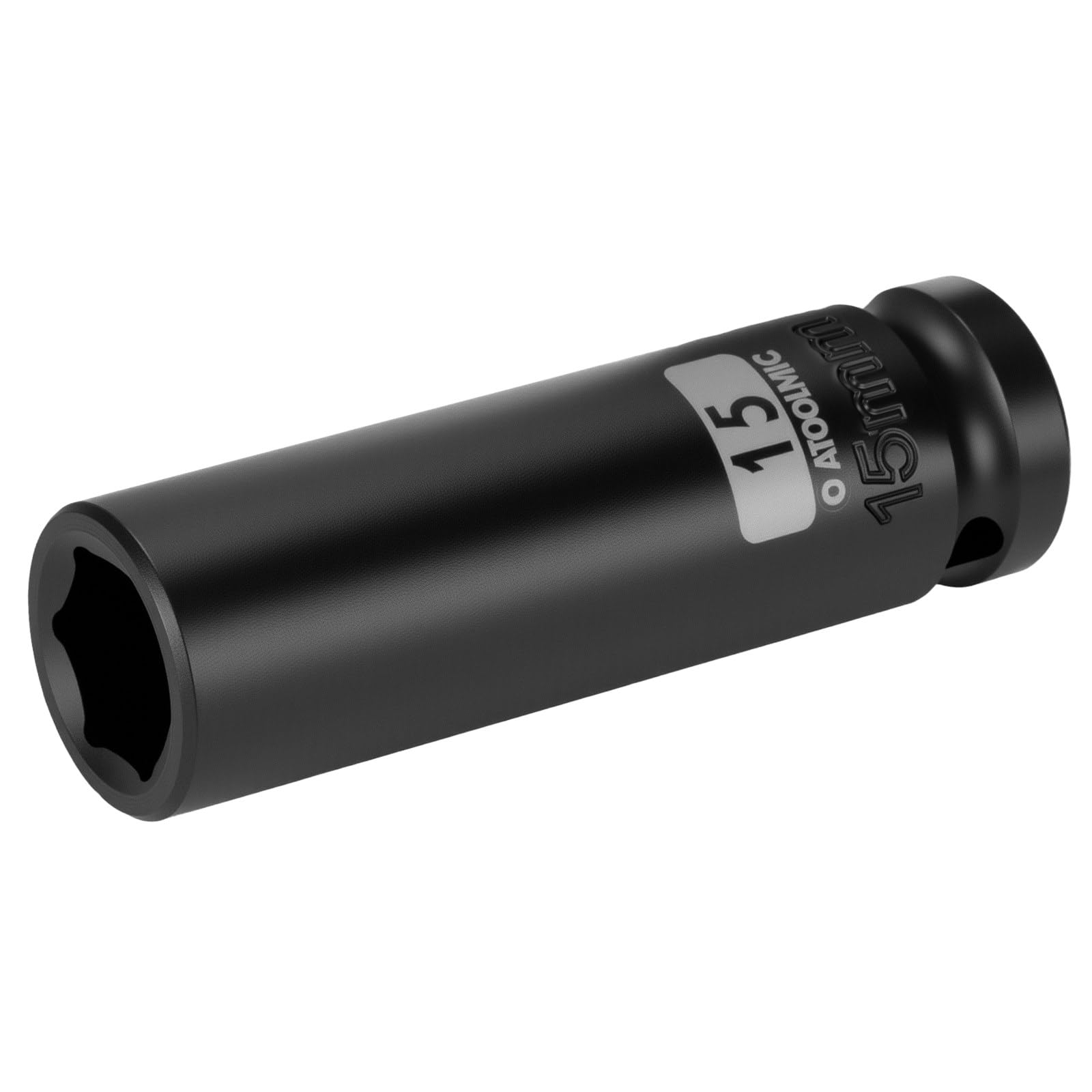 1/2 Inch Drive x 15mm Deep 6PT CR-MO Impact Socket for Removing Axle nut