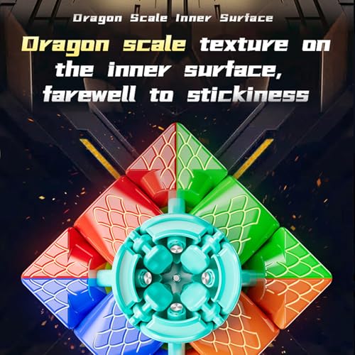 Image of Moyu RS3M V5 2023 Ball Core UV Coated 3x3 Speed Cube with Robot-Shape Display Box, 3x3 Puzzle Cube Stickerless RS3M V5 MagLev Master Cube (MagLev+Ball-Core Magic Clothes)