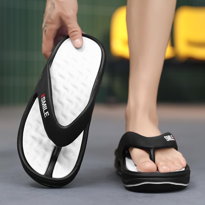 Mens Orthotic Sandals Athletic Thick Cushion Recovery Sport Slides Open Toe Walking Flip Flops With Comfortable Plantar Fasciitis Arch Support3