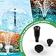 NATPOW Springbrunnenpumpe Aussen mit LED, RGB Teichpumpe für Miniteich, Aquariumpumpe mit 3 Wechselnden Farben, 3 Düsen, 800L/h 15W Gartenbrunnen Pumpe Klein für Gartenteich, Teich, Wasserfall