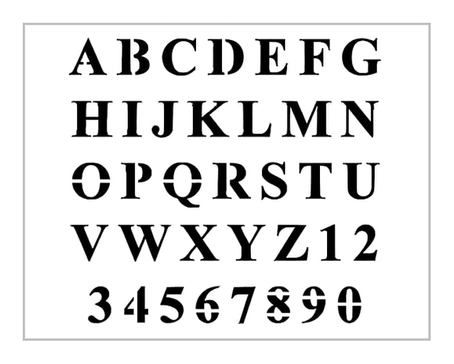 Amazon.com: TIMES NEW ROMAN Alphabet Stencil 1 Inch Newspaper Font Set Letters Sheet S845 : Home & Kitchen