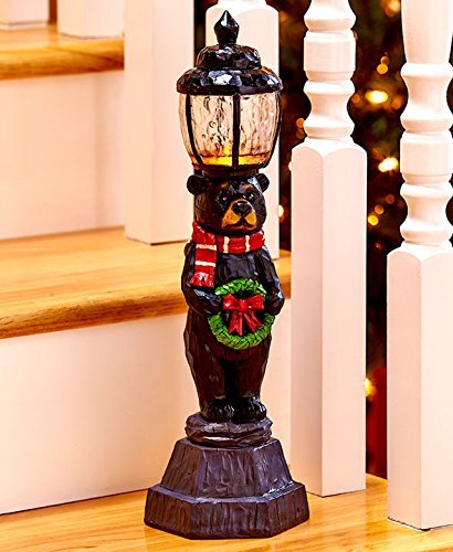 Lighted Holiday Lampposts- Bear