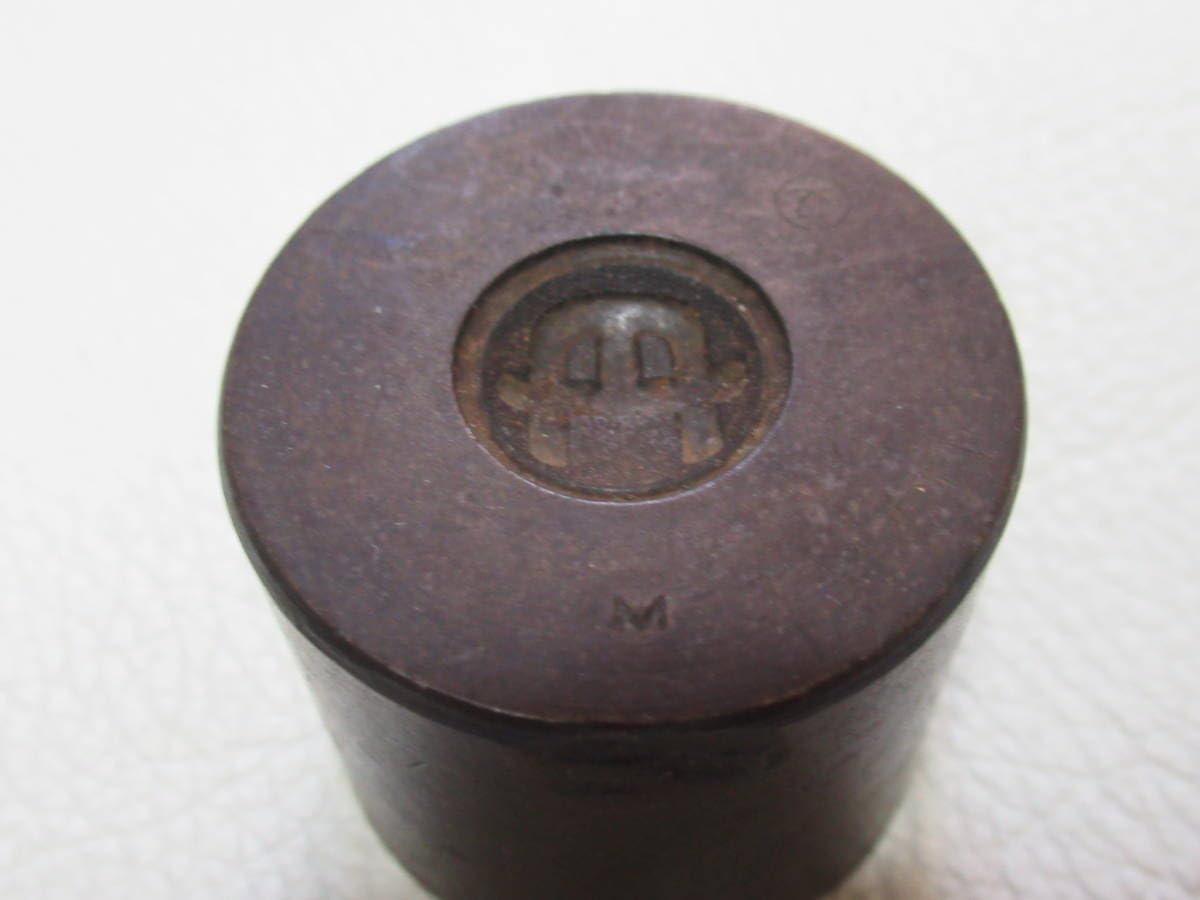◆希少 美品 1920年頃(大正時代)！円柱鉄製ボタン(釦)の金型『丹』大小二つ Amazon | 1920年頃大正時代円柱鉄製ボタン(釦)の金型『丹』大小